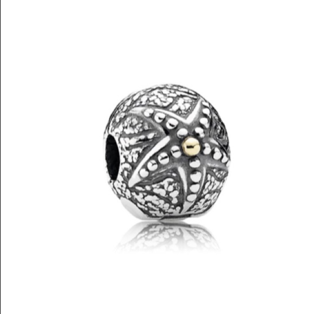 PANDORA two-tone Starfish Clip